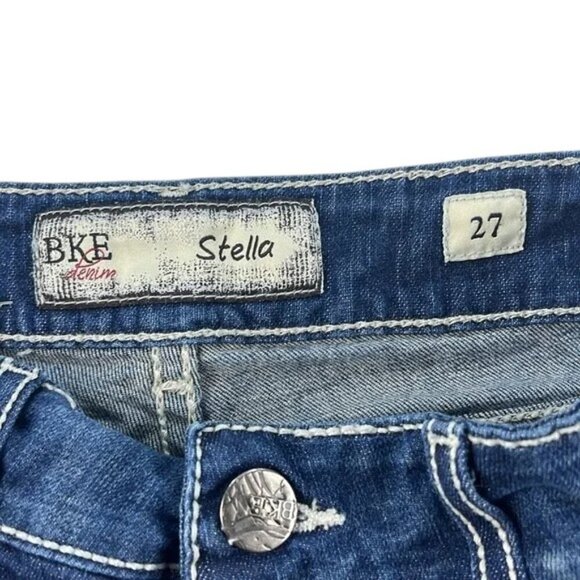 BKE Stella Jeans Straight Leg Women's Size 27 Medium Wash Stretch Denim - Picture 10 of 10